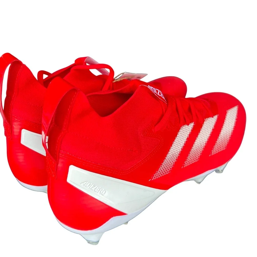 Adidas Adizero Impact Plus + Red Football Cleats Mens 14 speed knit electric mid